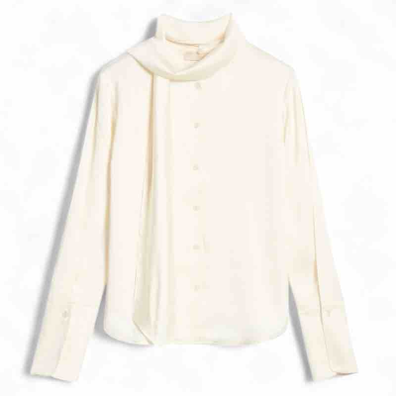 silke skjorte med bånd