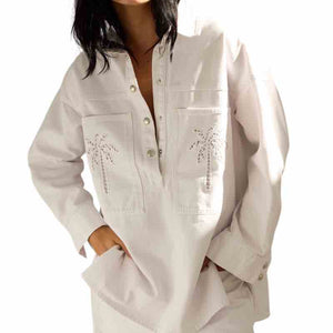 skjorte denim oversize