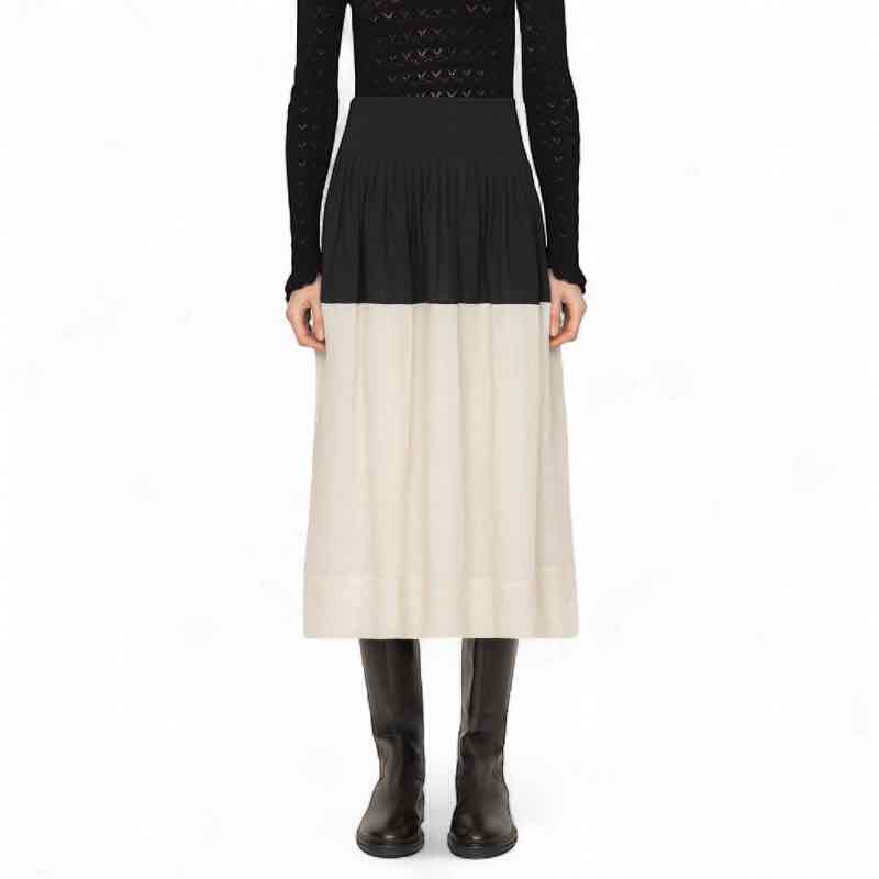 Nicola ramie midi skirt