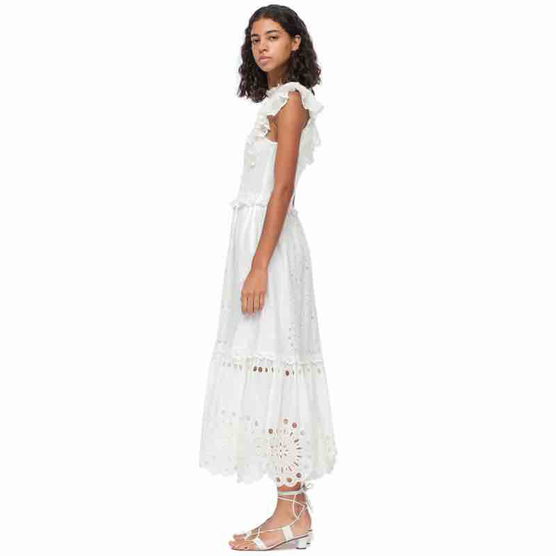 Sea New York Addie eyelet dress. Smuk kjole med korte flutter ærmer og ...