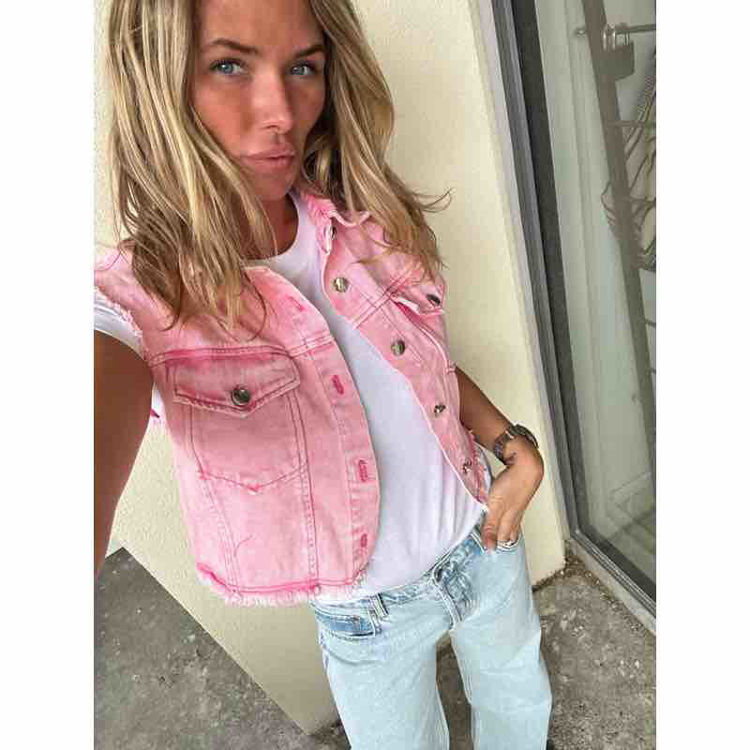 vest denim