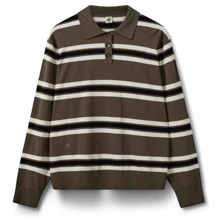 stribet polo longsleeve